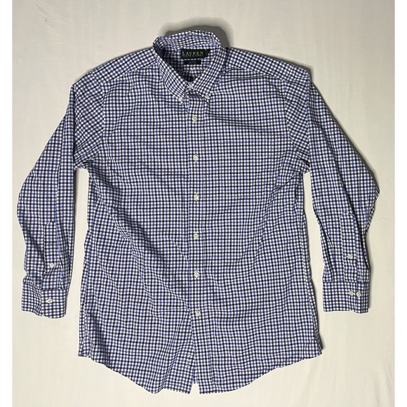 Lauren Ralph Lauren Other - Lauren Ralph Lauren Oxford Shirt Men's SZ 16 32/33 Checks Long Sleeve Button Up